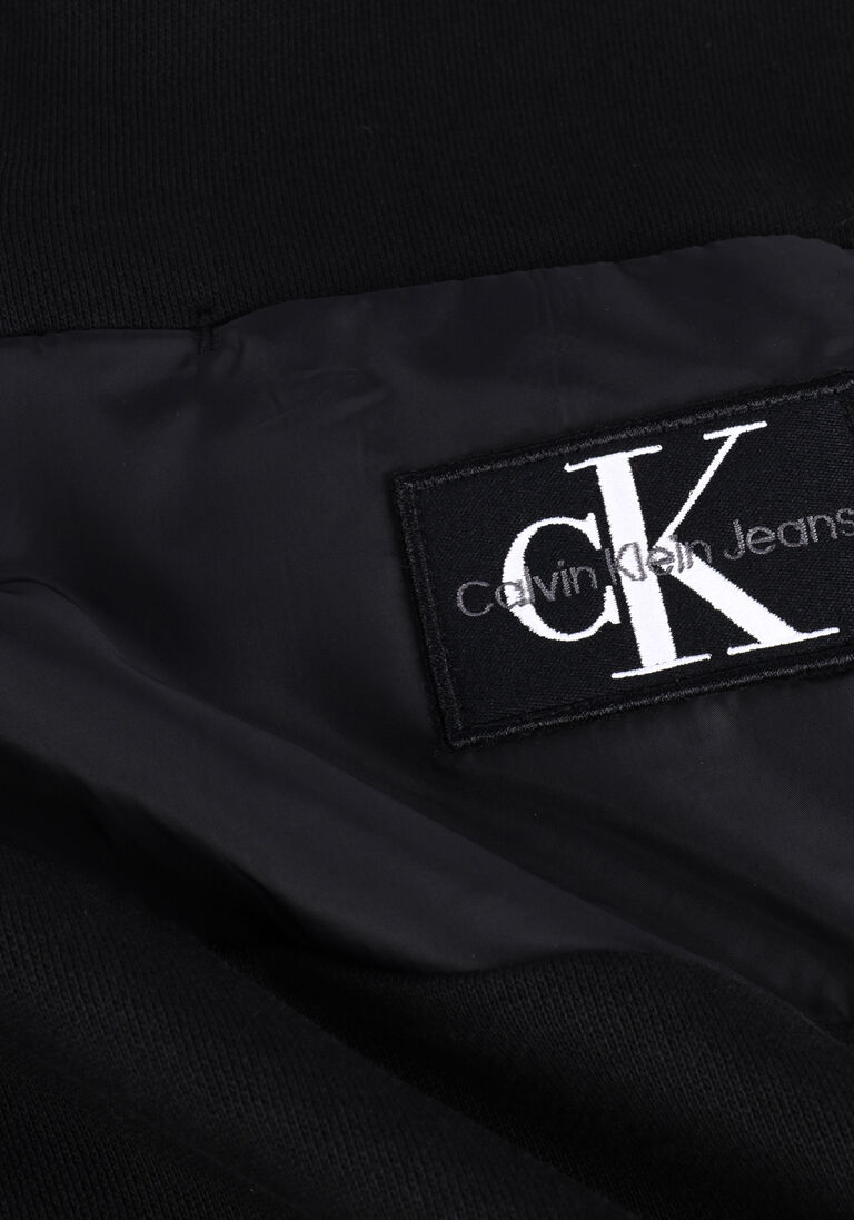 CALVIN KLEIN zwarte calvin klein trui black on black mix media zip up