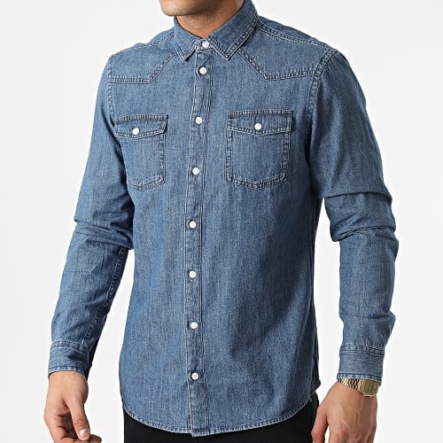 Chemise Jean A Manches Longues Nantes 20713192 Bleu Denim
