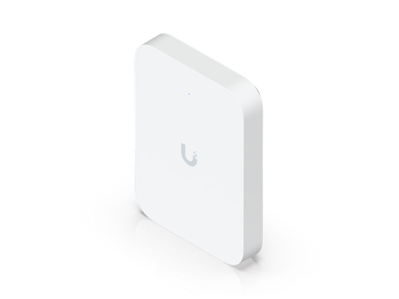 Ubiquiti Access Point Unifi U7 In-Wall Wandmontierter WiFi 7 AP mit 4 räumlichen Streams und integriertem 2,5 GbE PoE-Switch für den Einsatz im Gastgewerbe