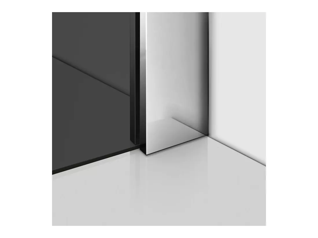 Paroi de douche foncée 100x200cm à l'italienne - Verre 8mm trempé anticalcaire, sans barre de fixation