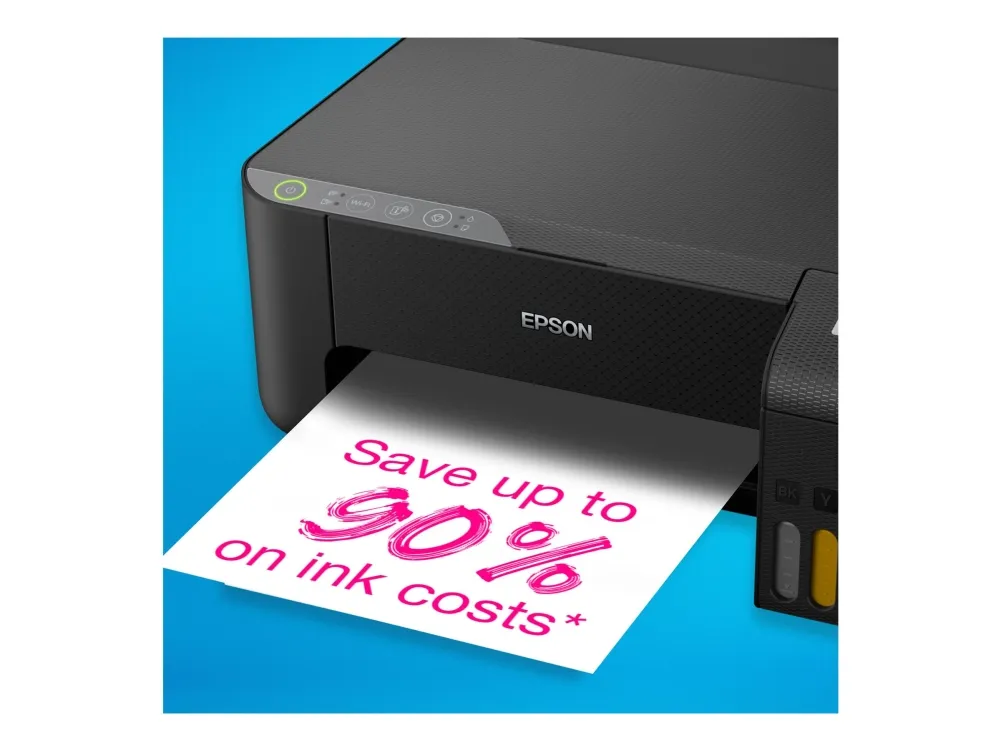 Epson EcoTank ET-1810 - Printer - farve - blækprinter - kan genopfyldes - A4 - 5760 x 1440 dpi - op til 10 spm (mono) / op til 5 spm (farve) - kapacitet: 100 ark - USB, Wi-Fi - sort