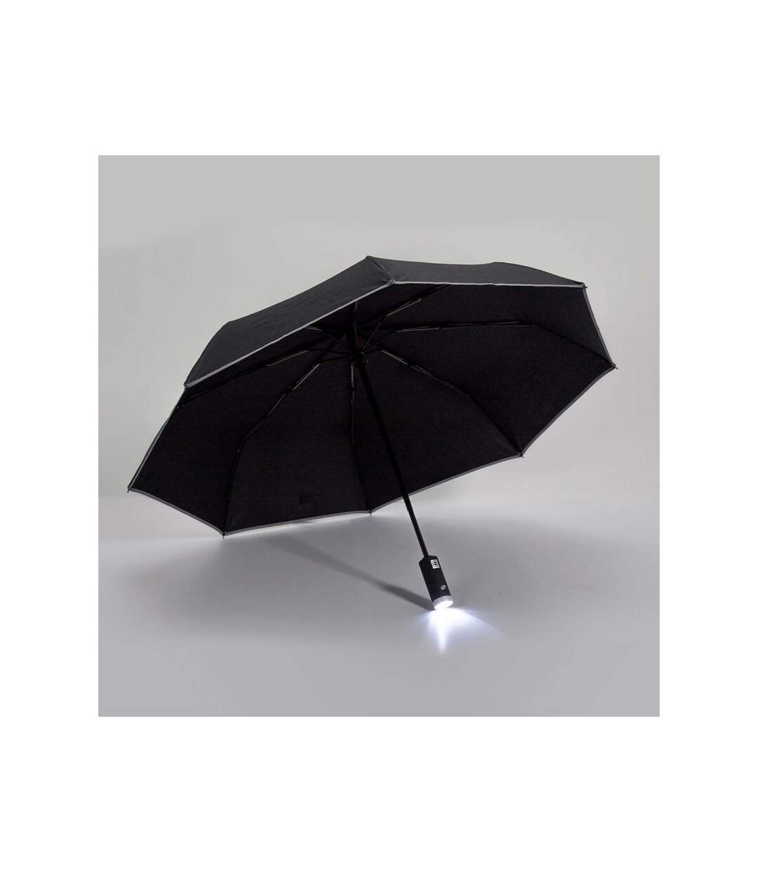 Paris Prix - Parapluie & Lampe Torche automatique 31cm Noir
