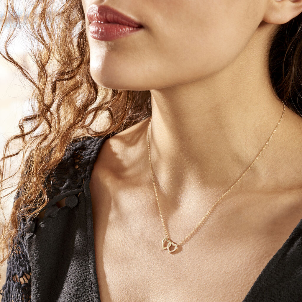 Collier Bassam Or Jaune Oxydes De Zirconium