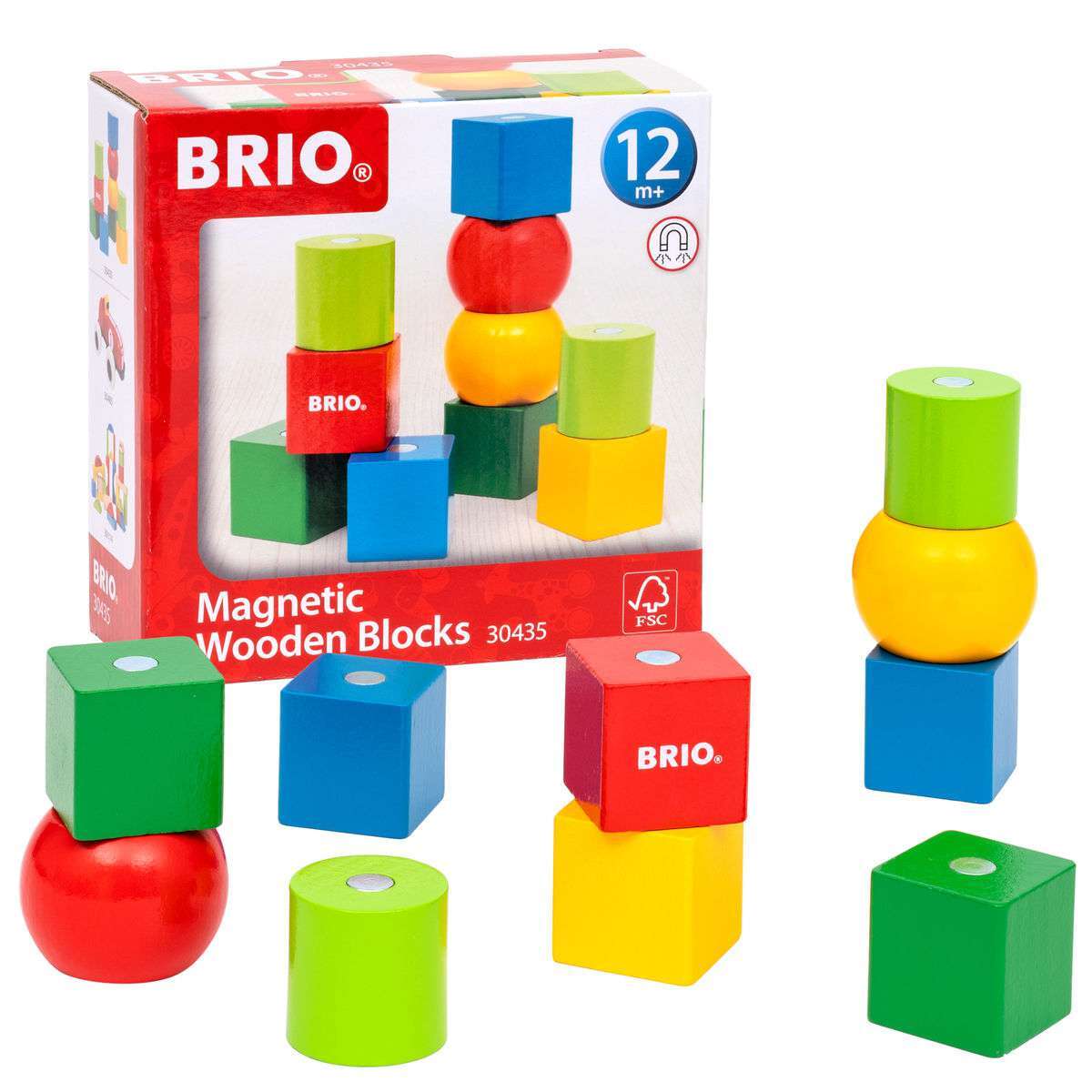 BRIO Spiel Magnetische Holzbausteine