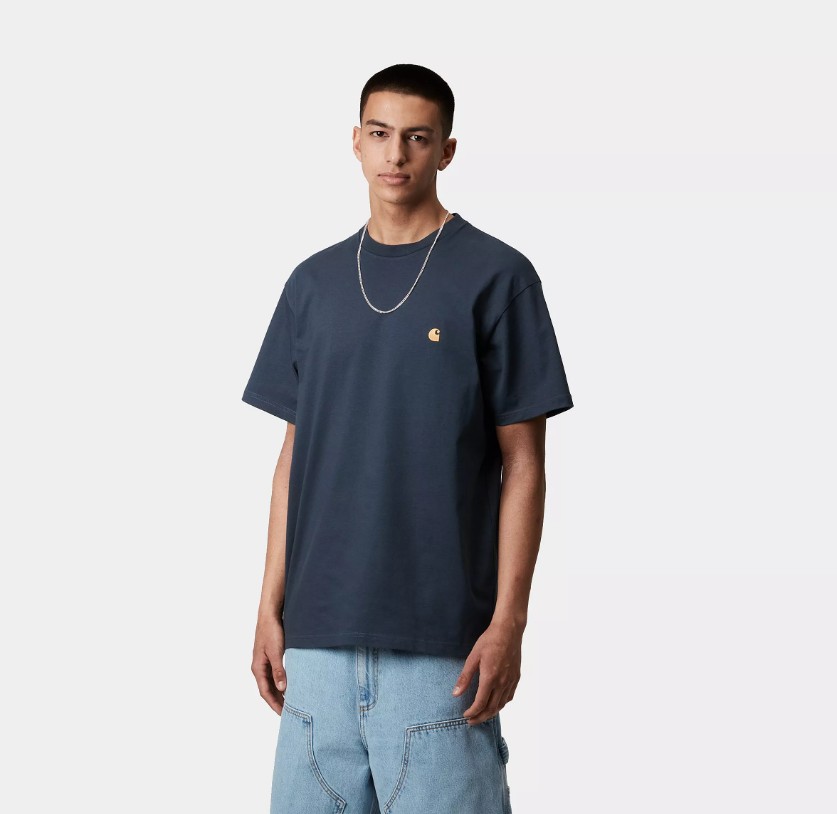 Carhartt WIP SS Chase T-Shirt White / Gold