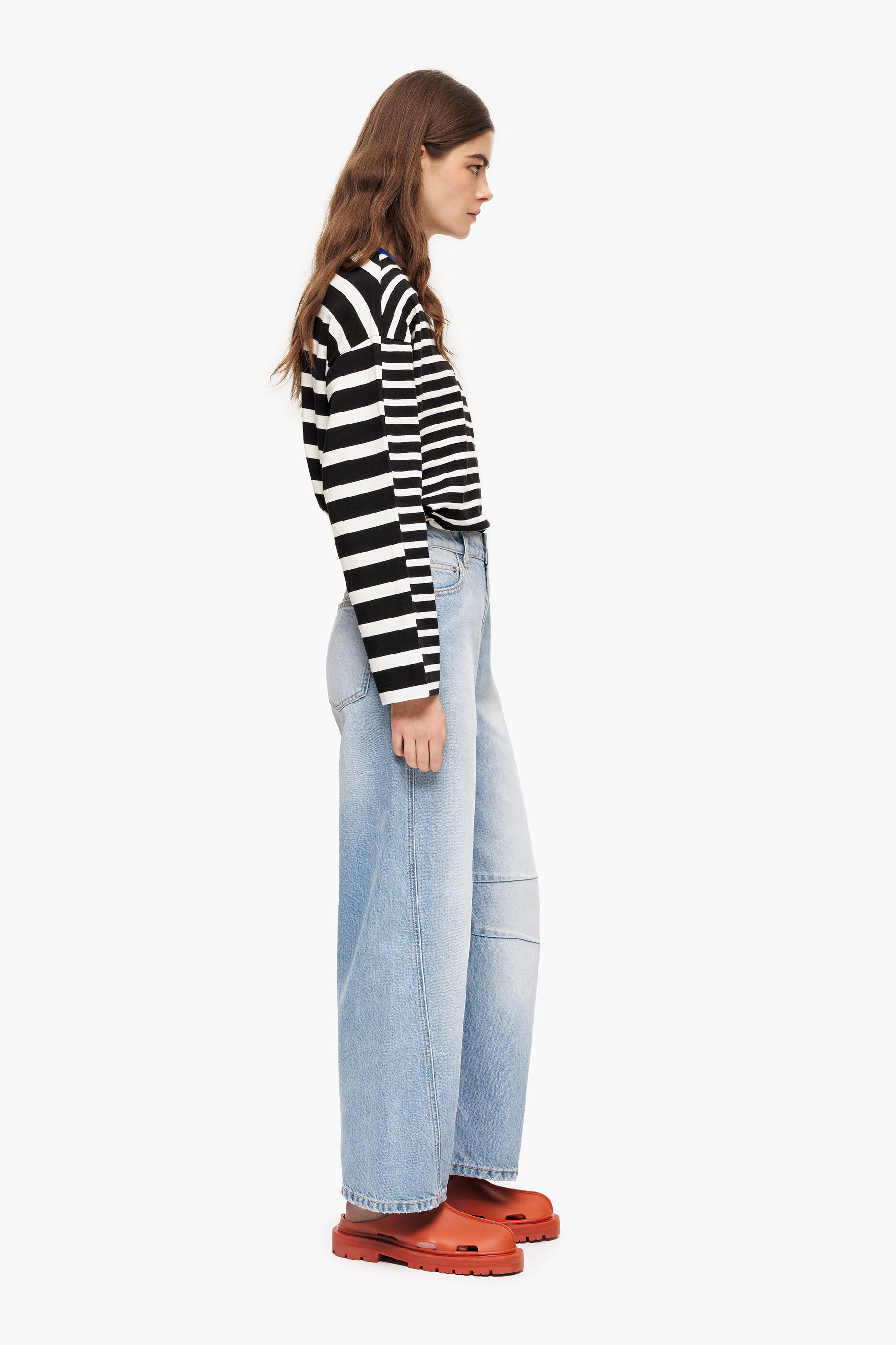 BARREL - Calça jeans reta azul-clara