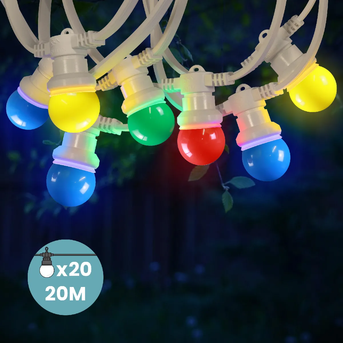 SkyLantern Guirlande Guinguette 20m - Multicolore
