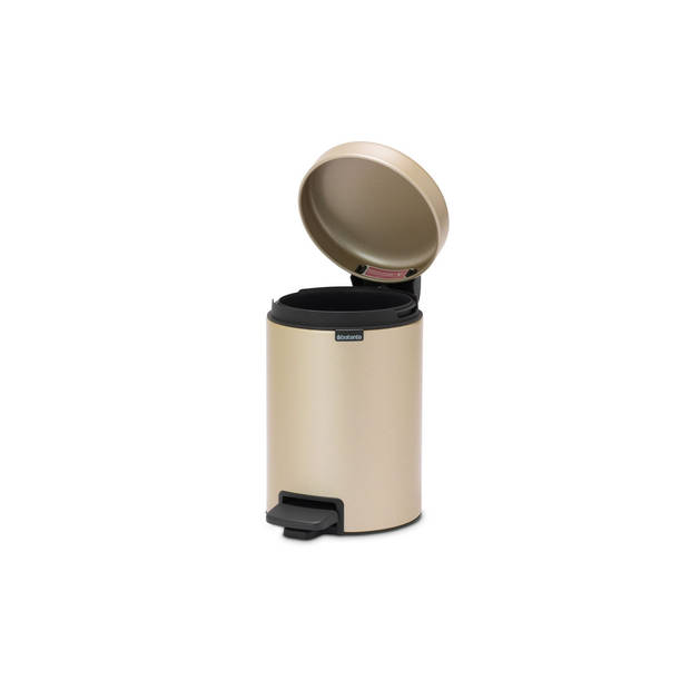 Brabantia newIcon pedaalemmer 3 liter met kunststof binnenemmer - Champagne