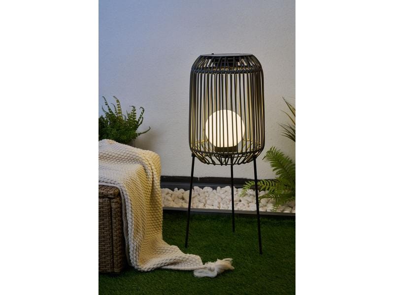 Pauleen Stehleuchte Solar Sunshine Coziness, Schwarz / Grau Solarbetriebene Deko-Leuchte