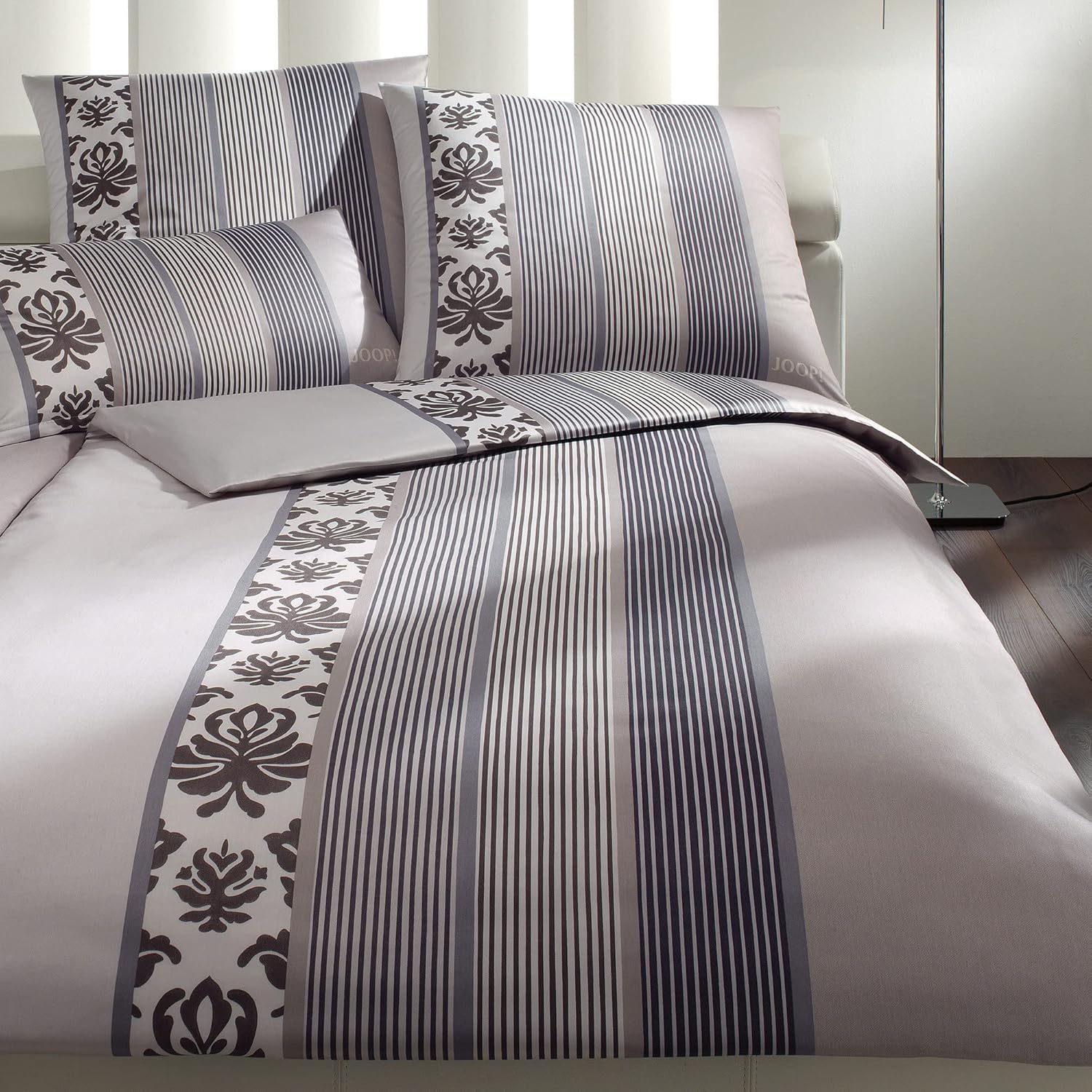 Joop! Bettwäsche Ornament Stripe 4022 Graphit - 77