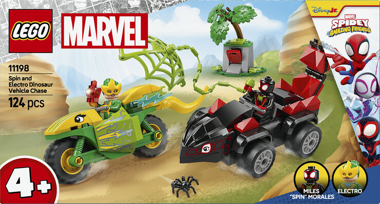 Lego Spin og Electros jagt i dinosaurkøretøjer 11198