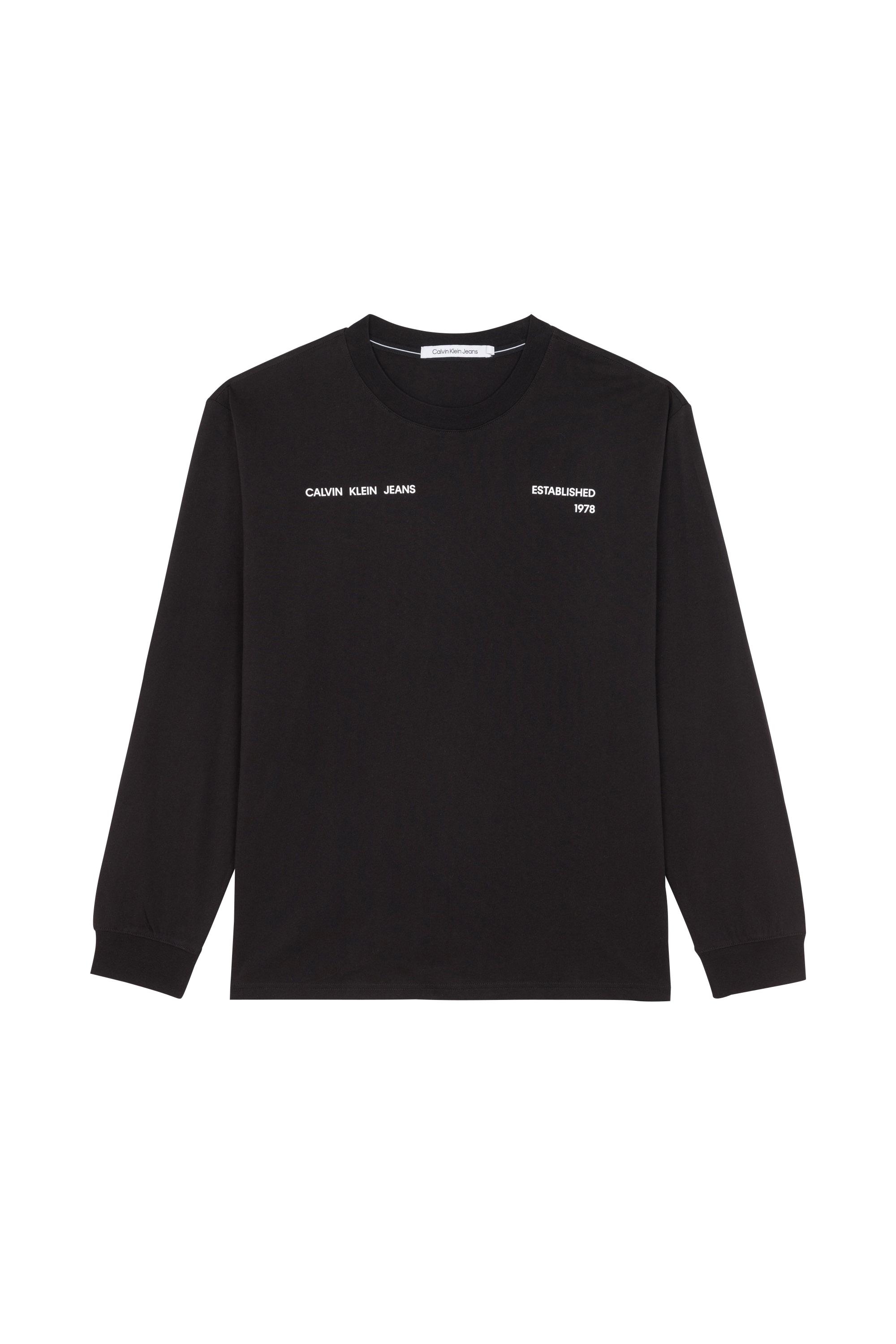 CALVIN KLEIN JEANS T-shirt SPRAY BOX LS TEE Noir