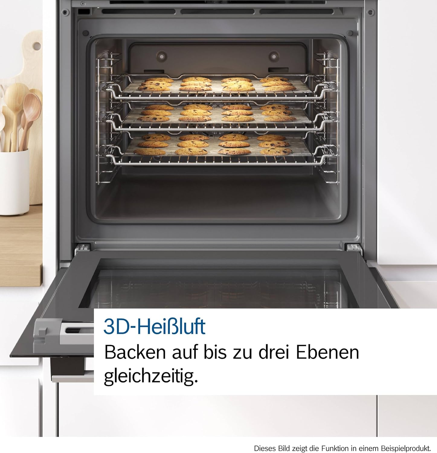 Bosch HBG578BB3, Serie 6, Einbau-Backofen, 60 x 60 cm, Pyrolyse-Selbstreinigung, Air Fry Funktion, 3D-Heißluftfunktion, Soft Close, Hydrolytische Reinigungshilfe, Automatikprogramme, Versenkknebel