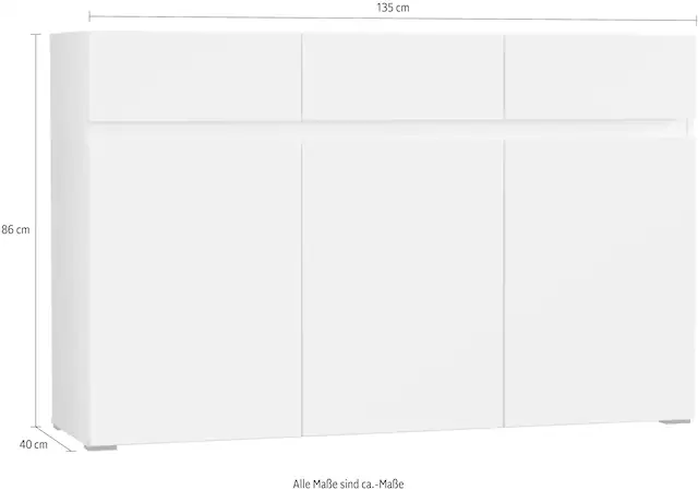 INOSIGN Sideboard »Rimini« Breite 135 cm