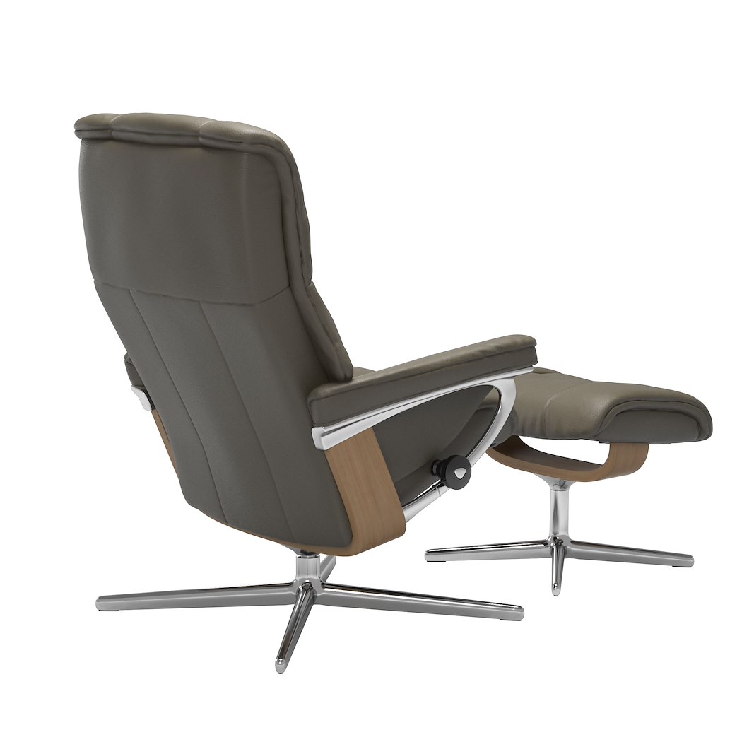 Mayfair Stol m/krakk Cross (M) Hud Velaro Forest Green og Cross understell i eik og krom