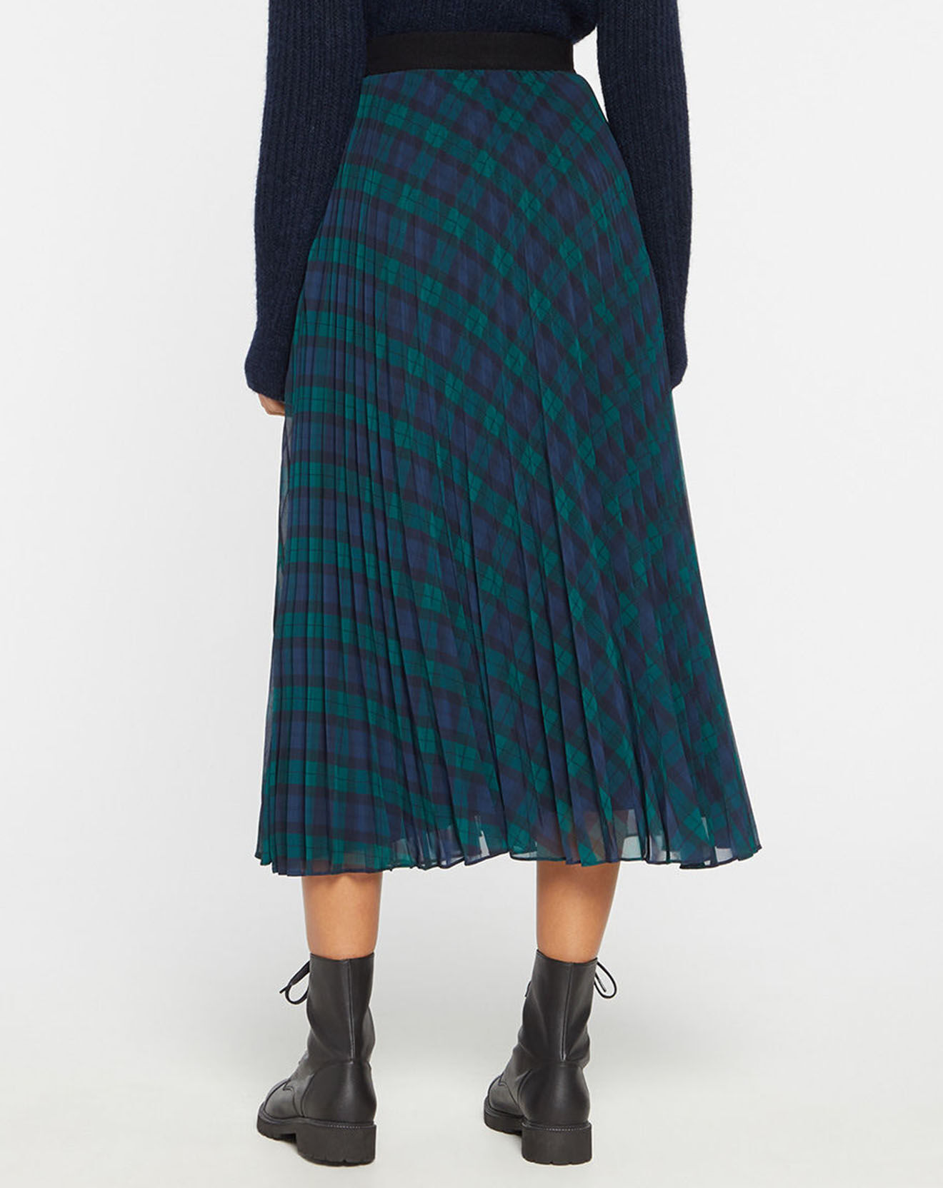 Tommy Hilfiger Jupe midi Icon Tartan Pleated bleu/vert