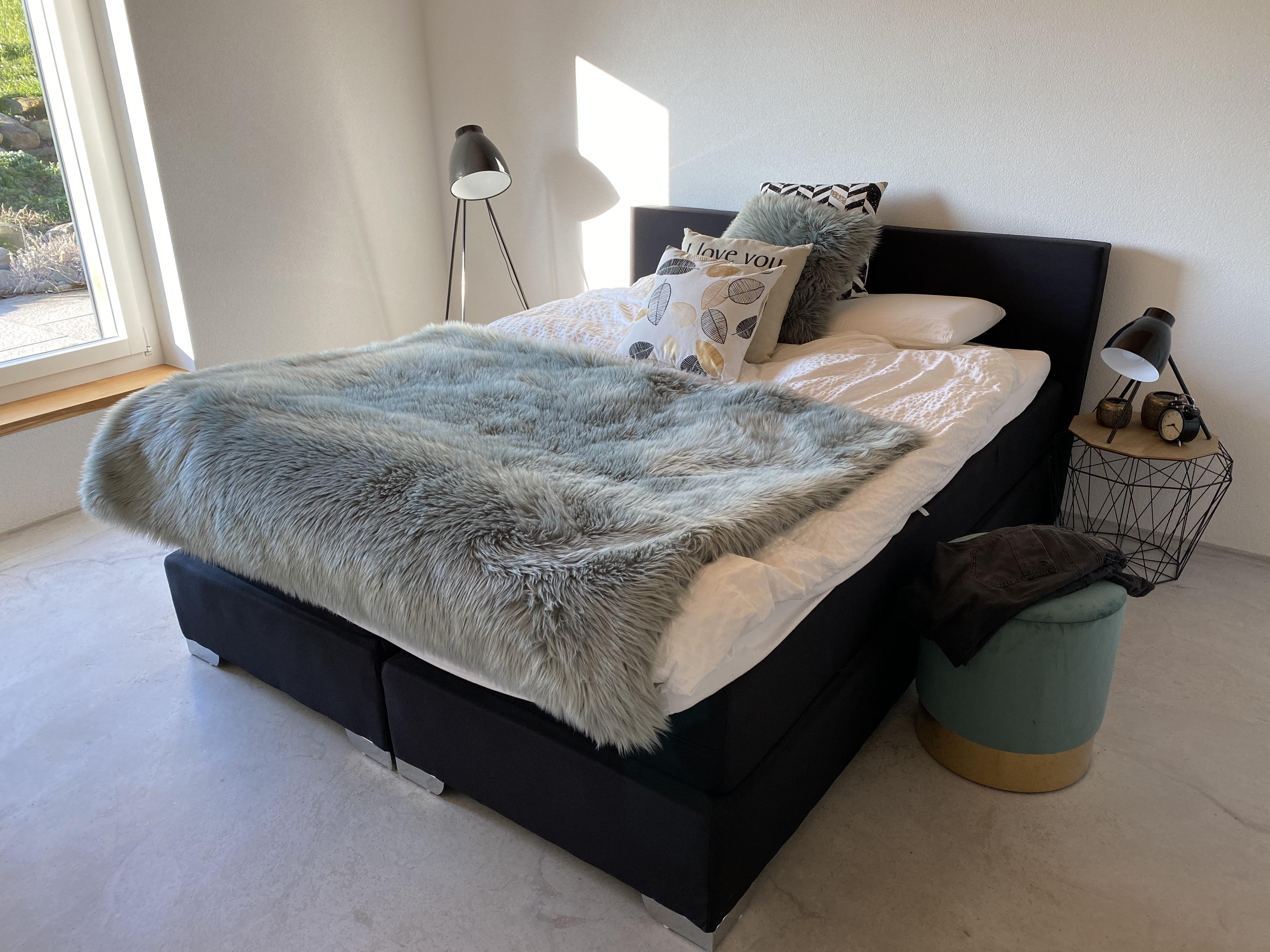 Boxspring Stof PRESIDENT 160 x 200 cm Zwart