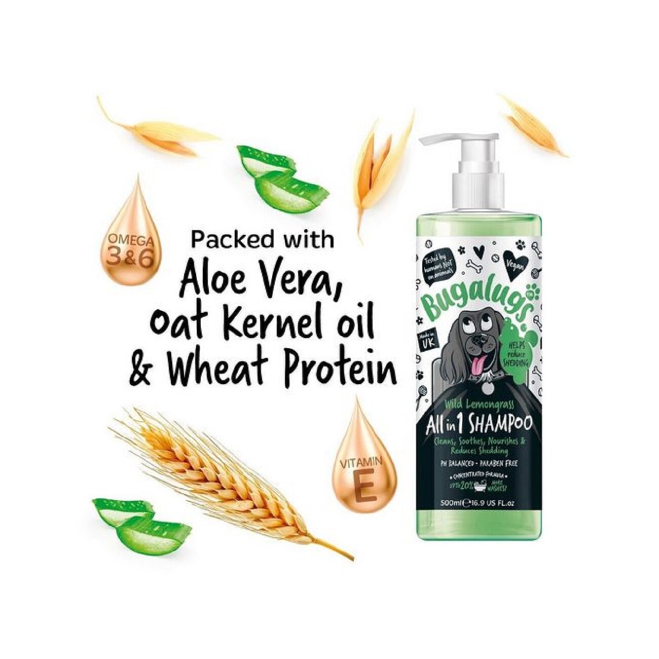 Bugalugs Wild Lemongrass – Erfrischendes Hundeshampoo mit Zitrusduft