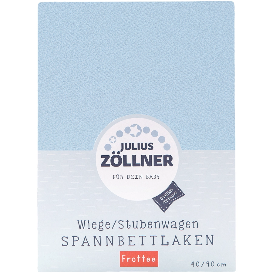 JULIUS ZÖLLNER Spannbetttuch Frottee für Wiege hellblau