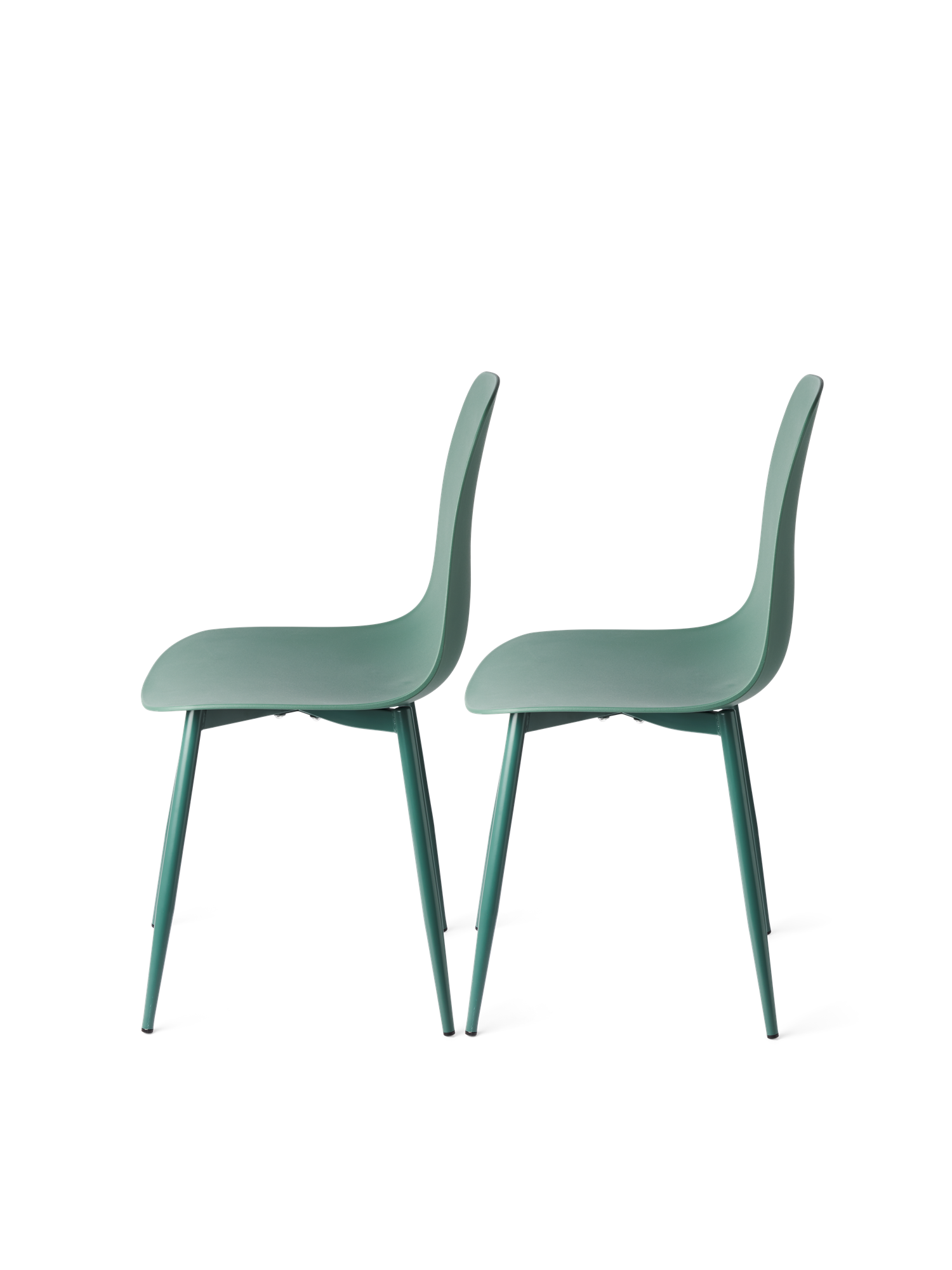 Stole 2-pak | Jern/polypropylen. 40 x 47 x 87 cm. 2 stk. | Pine Green
