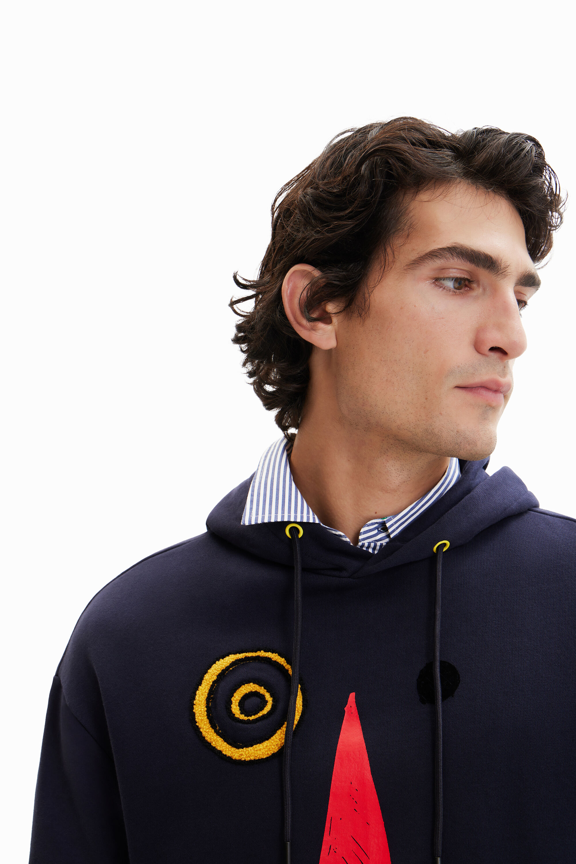Sweat-shirt capuche visage arty