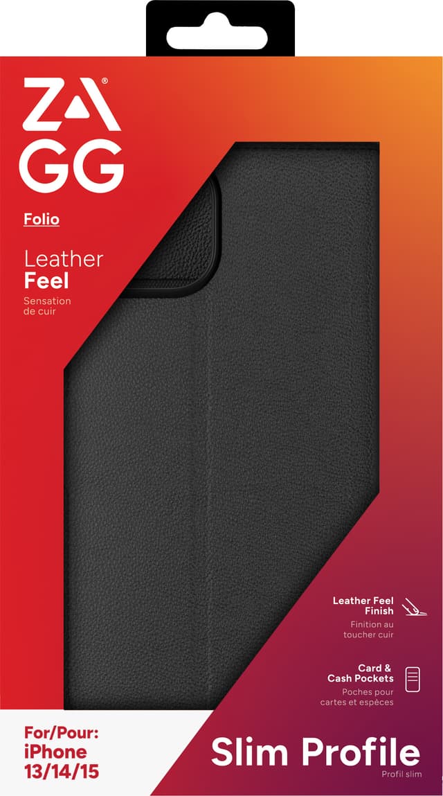 Zagg iPhone 16e/15/14/13 pungetui (sort)