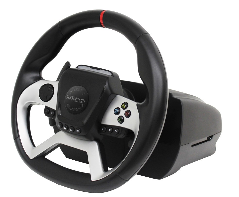 Maxx TechPro FF Racing Wheel Kit (Wheel, 3-pedal set & shifter) - PS4/PC/ XBOX