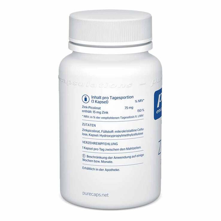 Pure Encapsulations Zink 15 Zinkpicolinat Kapseln, 180 St