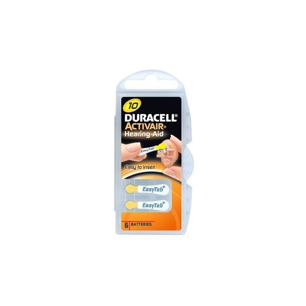 Duracell Pilha Botão DA10 Hearing Aid 6x Blister PZD-DA10