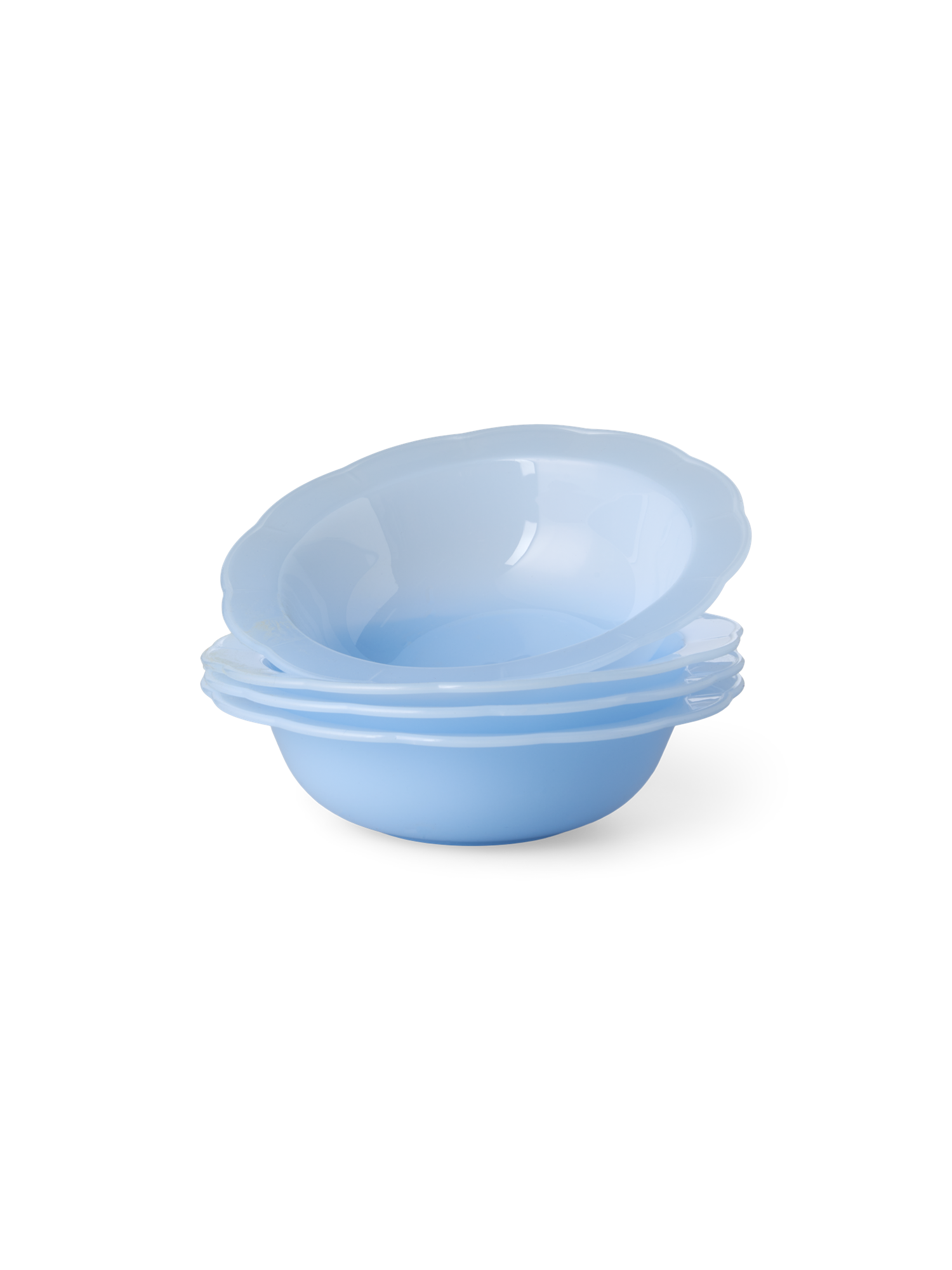 Plastskåle til flergangsbrug 4-pak | Ø15,8 cm. 4 stk. | Misty Blue