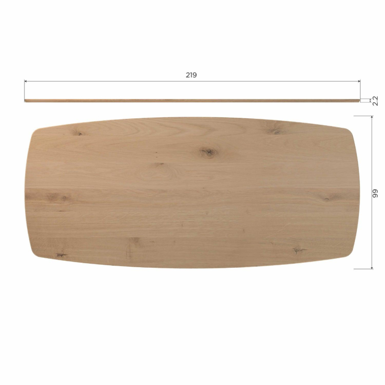 WOOOD Tablo eettafel 220x100 deens ovaal DL naturel