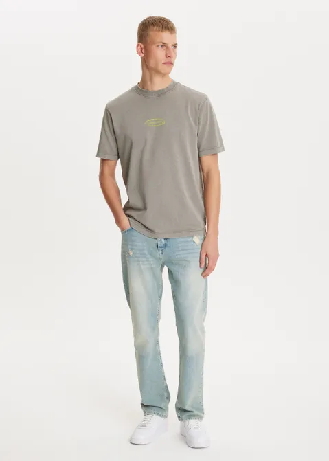 T-shirt met print restive jeans (STO.D)