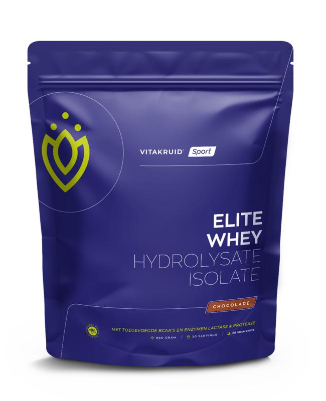 Vitakruid Elite Whey Protein 50% Hydrolysate 50% Isolate – Chocolade (990 gr)