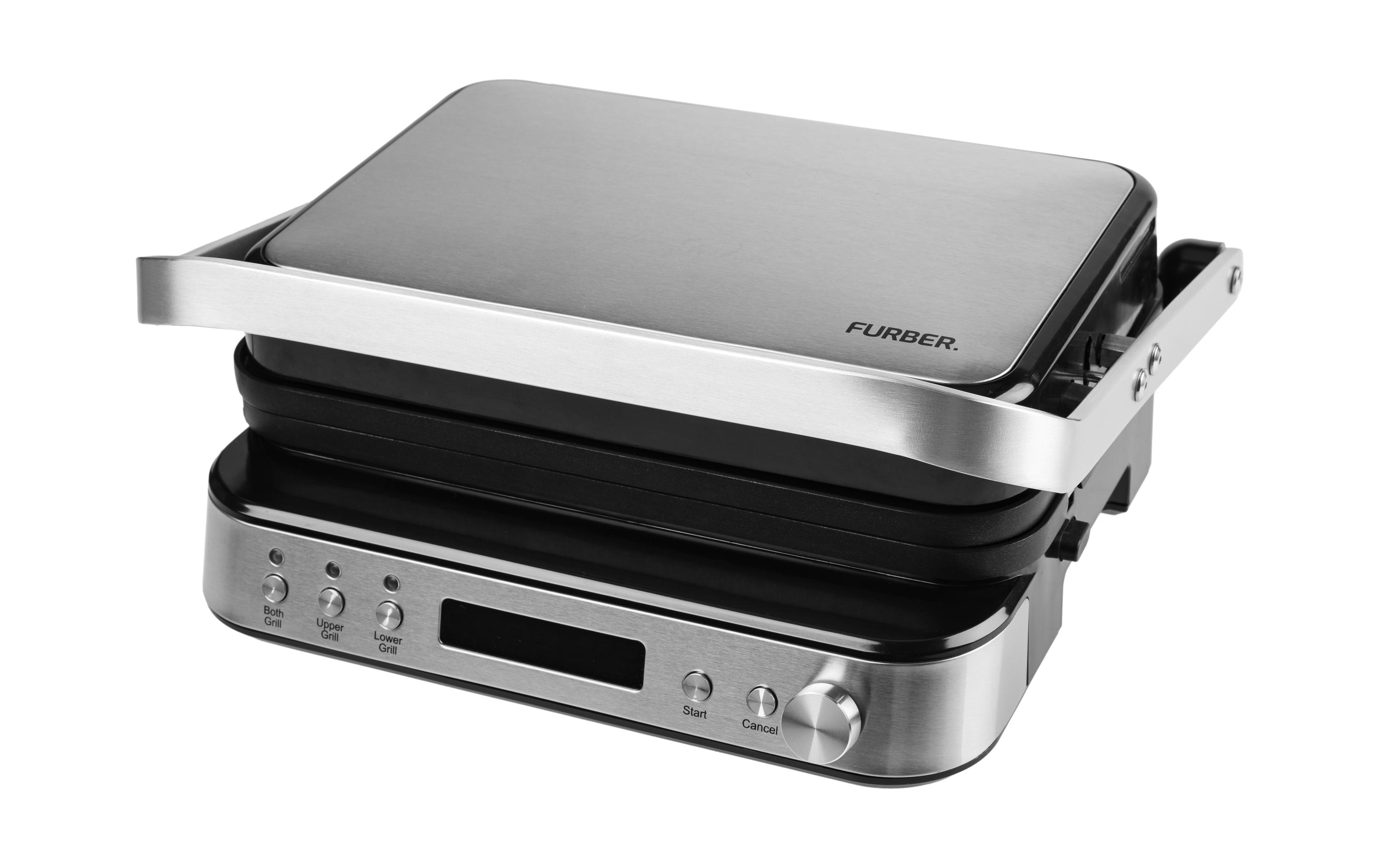 Kontaktgrill 2000 W Stretto<br>Mit auswechselbaren Koch-, Grill- und Waffelplatten