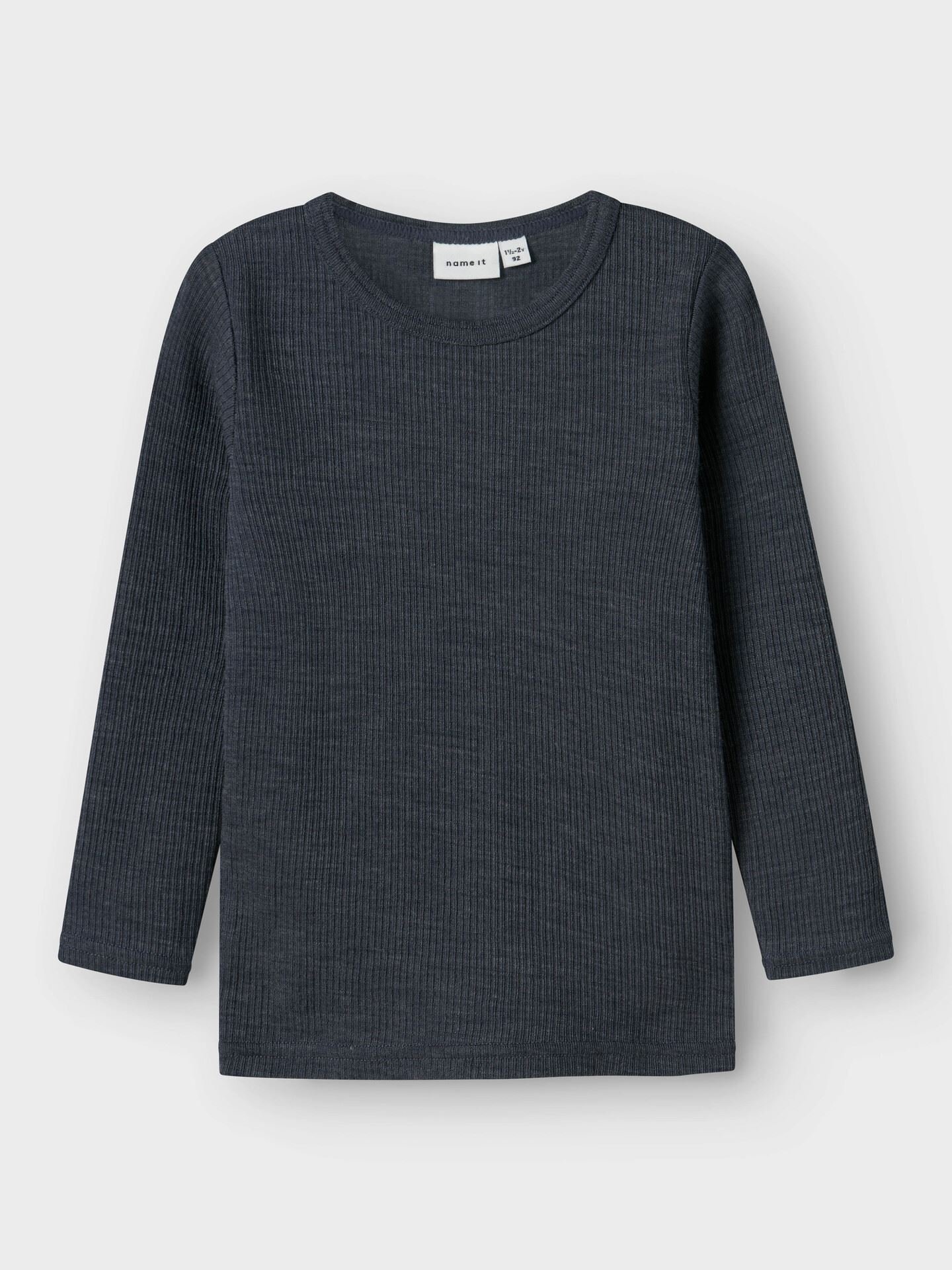 Wax Wool Rib Long Sleeve Top