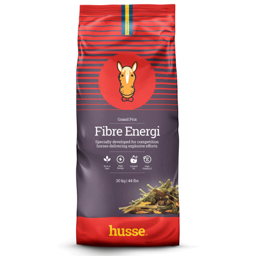 Ração para cavalos Husse Fiber Energi, sabor cereal