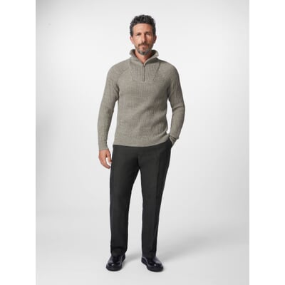 Herren-Stricktroyer, Graumelange