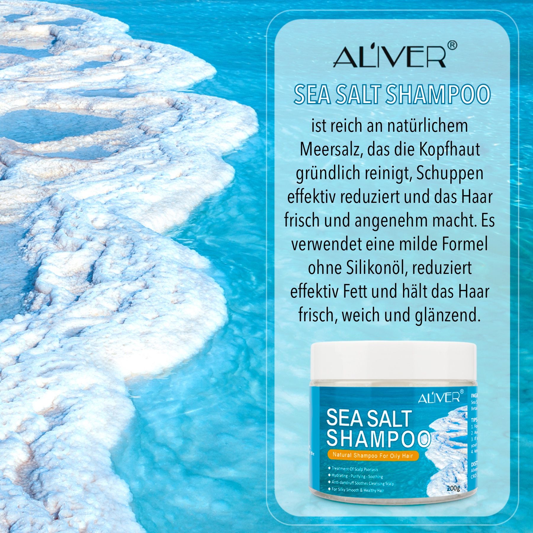 ALIVER Haarshampoo Totes Meer Salz