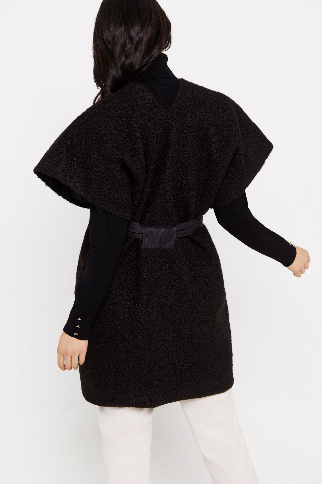 Poncho acolchoado reversível