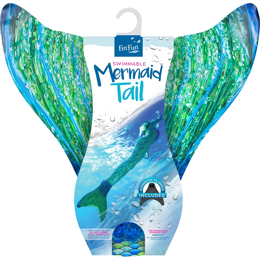 XTREM Toys and Sports - FIN FUN Meerjungfrau Mermaidens Original Gr. L, Aussie Green