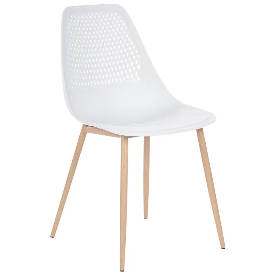 HAZELTON - Set van 4 stoelen - Wit - Synthetisch materiaal