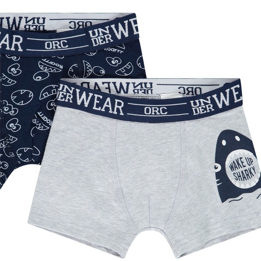 Lot de 4 boxers imprimé requins pour garçon - Bleu marine