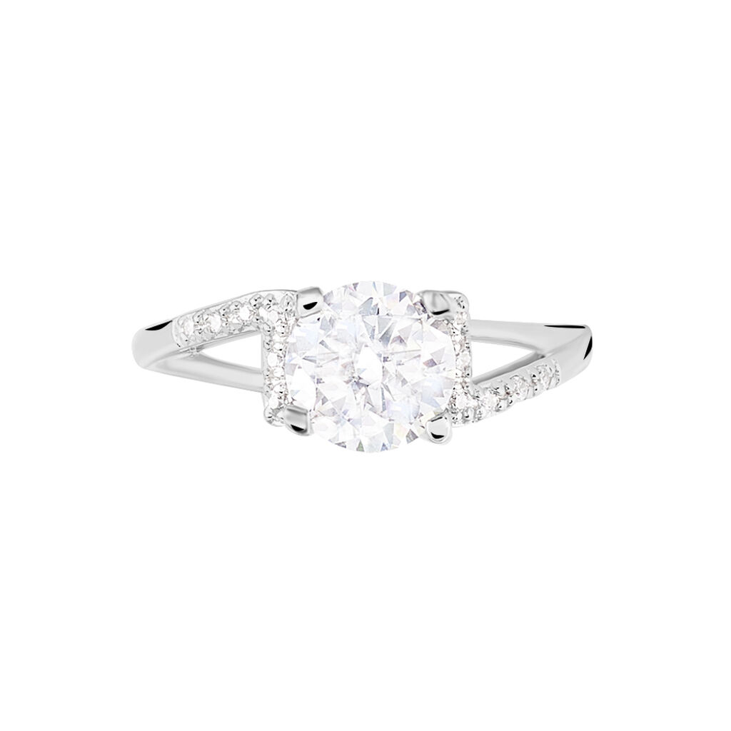Bague Conception Argent Blanc Oxyde De Zirconium