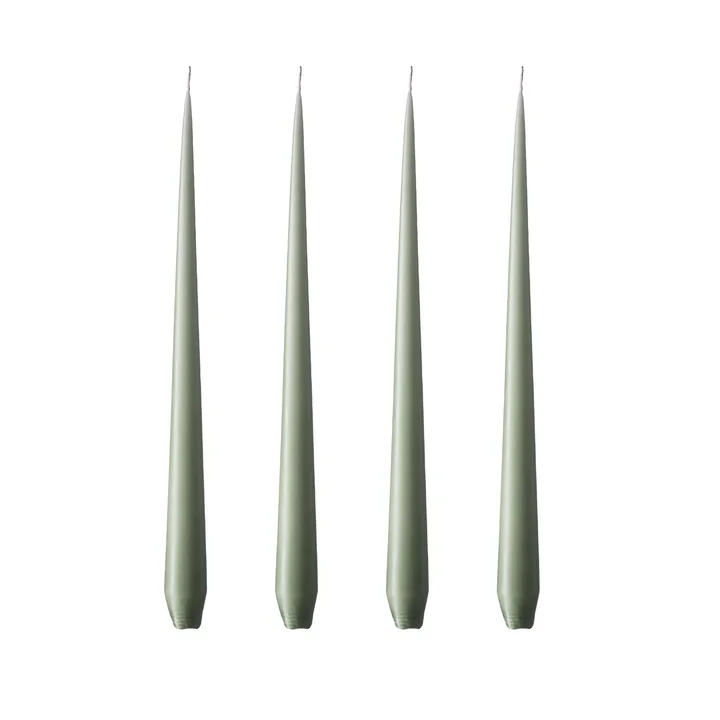ester & erik - Spitzkerze, 24 cm, No. 70, green soil / matt (4er-Set)