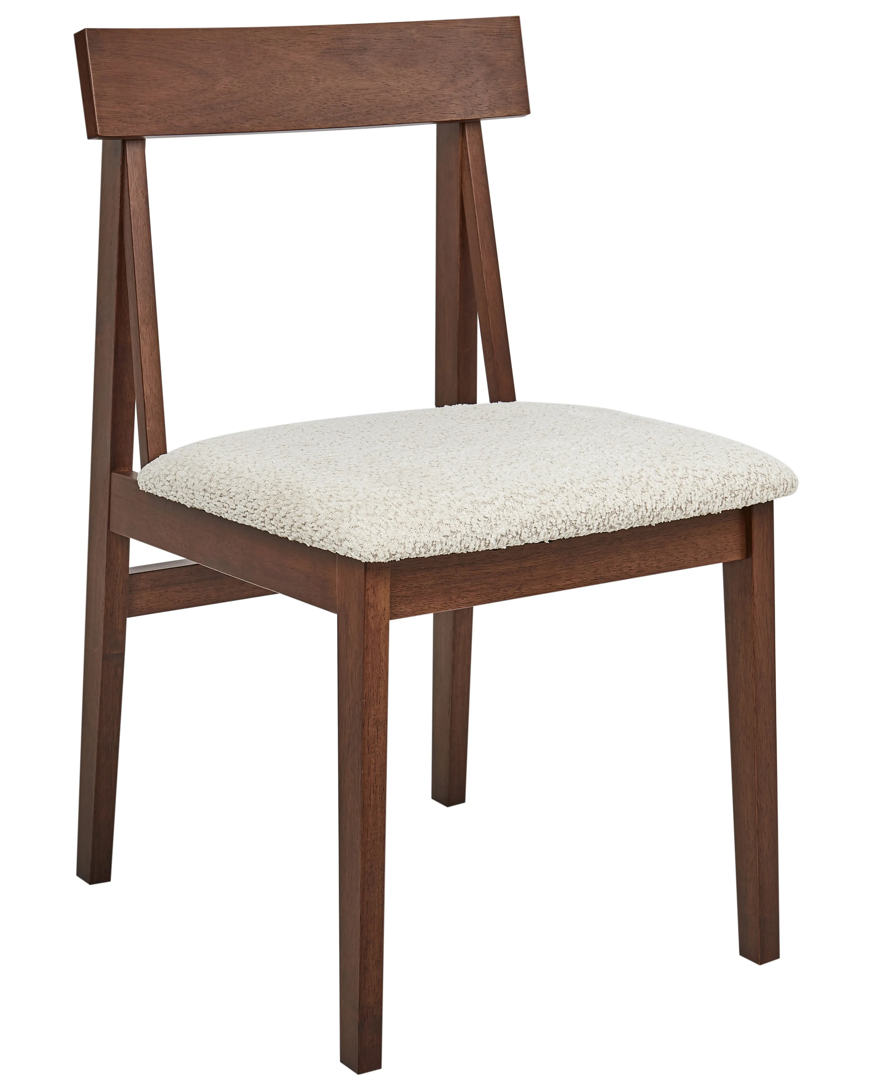 Set van 2 eetkamerstoelen ISLE Hout Bruin/beige