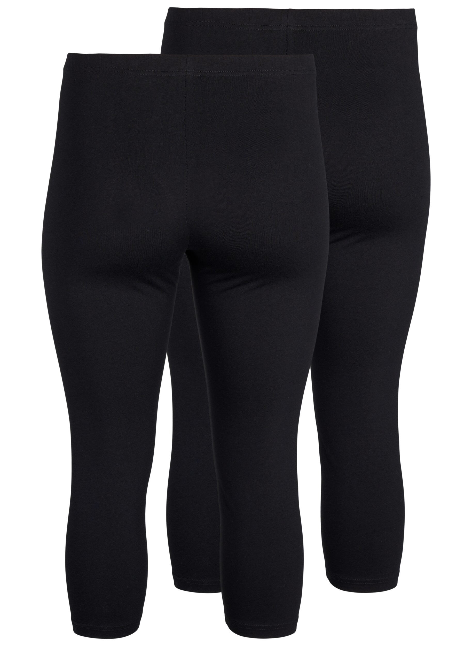 FLASH - 2-pak 3/4 leggings i bomuld