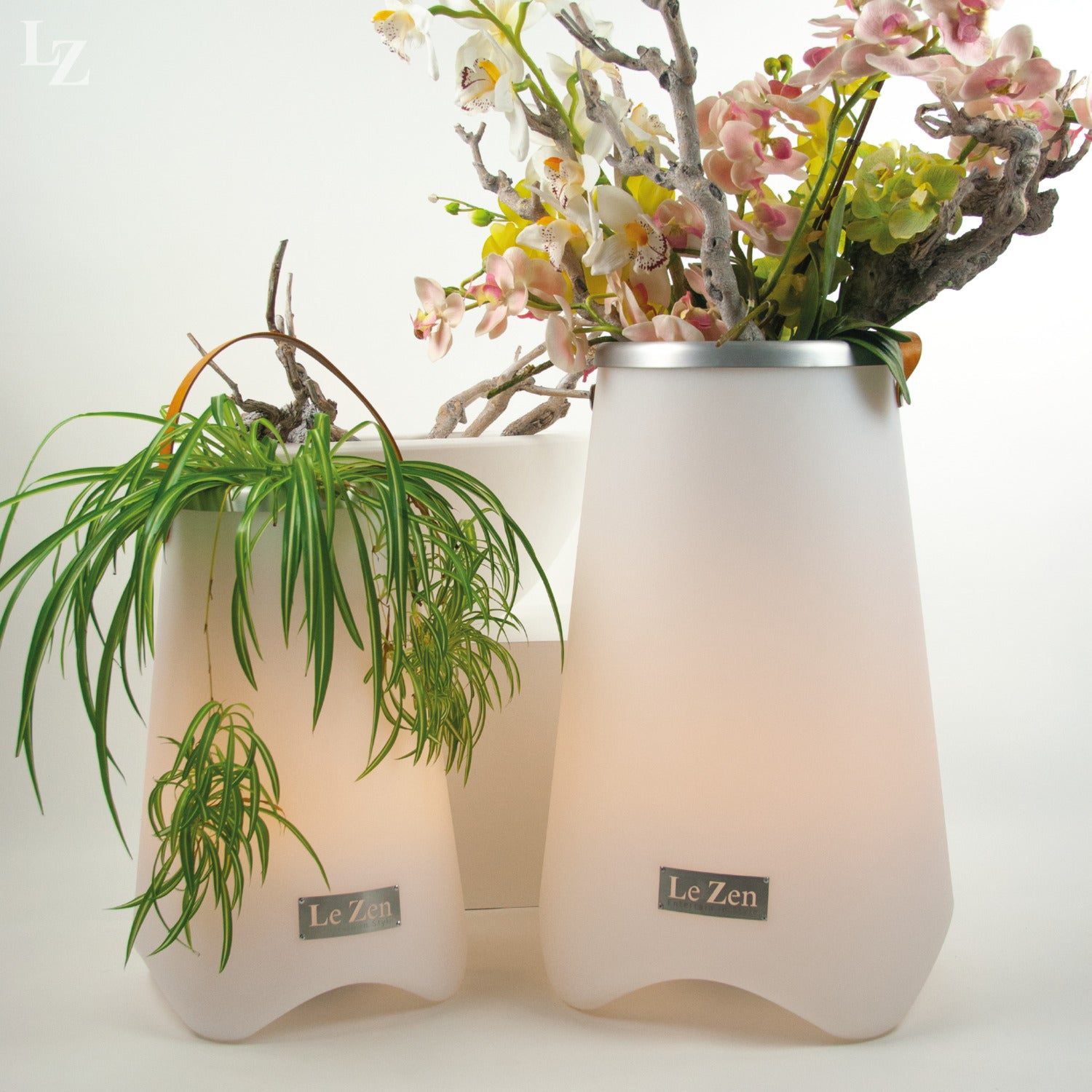 Le Zen wijnkoeler Original met LED en speaker wit 42 x 42 x 65 cm