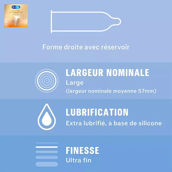 Durex Pacote com 2 caixas de preservativos tamanho XXL Comfort (10 unidades cada) - Cor Nude XL (2 unidades)