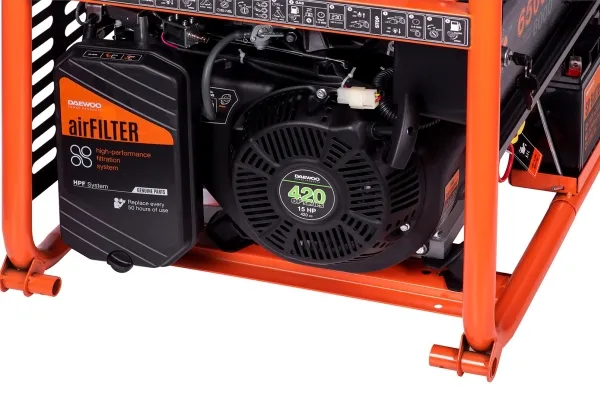 Daewoo GDA 7500DFE, 6000 W, 230 V, 30 L, Benzin, Manuel/Elektronisk, 50 Hz