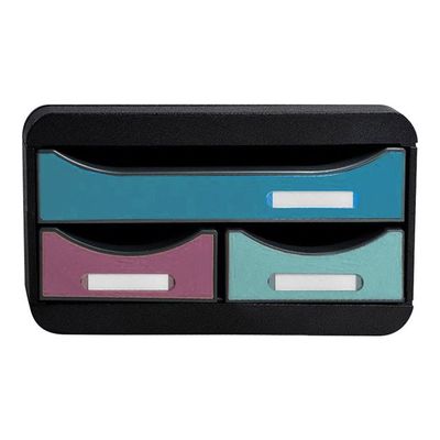Exacompta Skandi - Module de classement 3 tiroirs - couleurs assorties